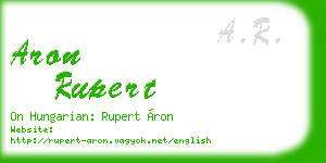aron rupert business card