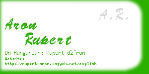 aron rupert business card